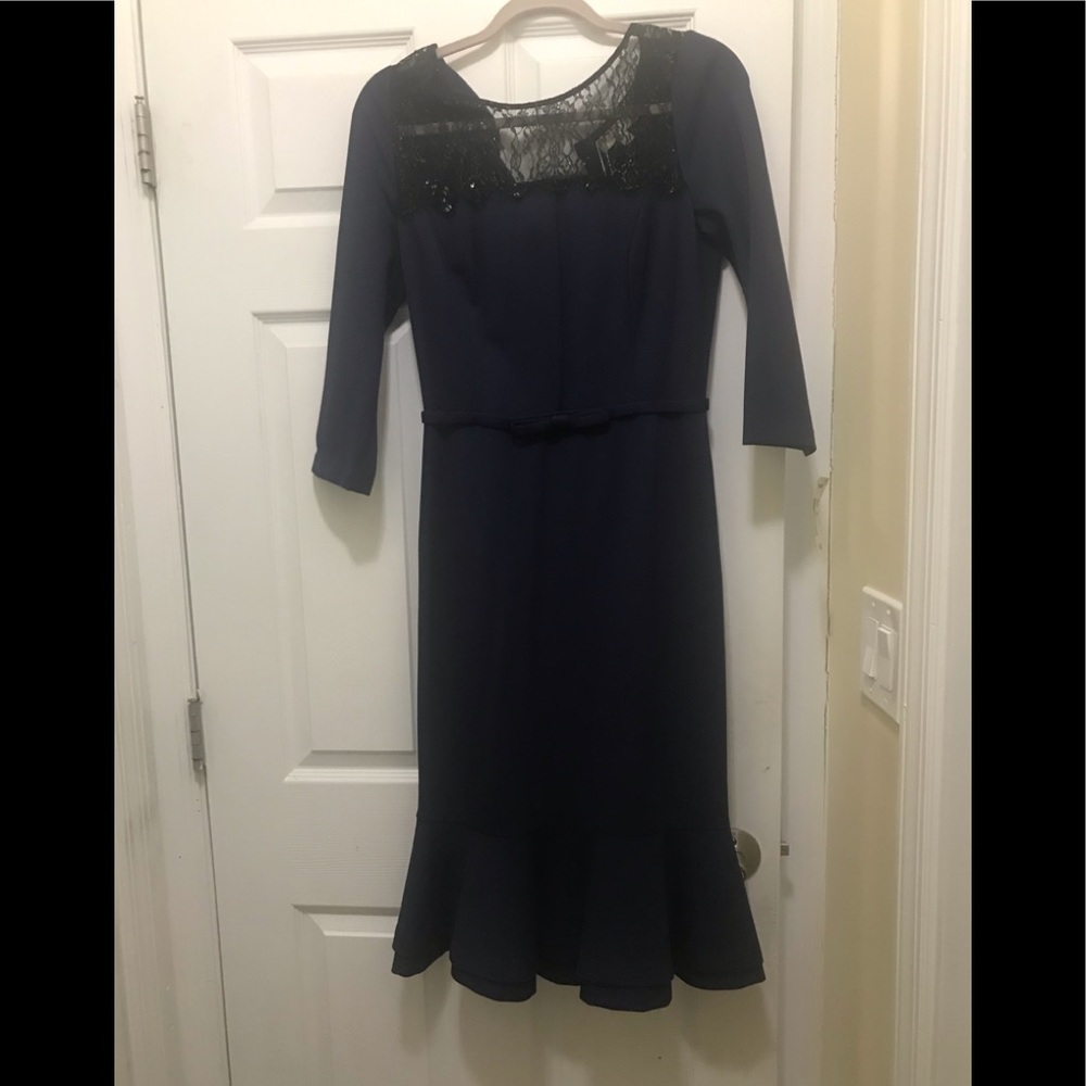 ERIN by ERIN FETHERSTON Elegant navy dress size 8